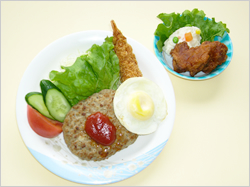 盛付給食